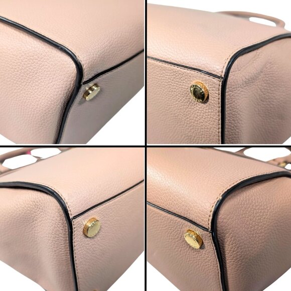 Michael Kors Vanna Pebbled Leather 2-Way Dusty Pink Satchel - Picture 5 of 9